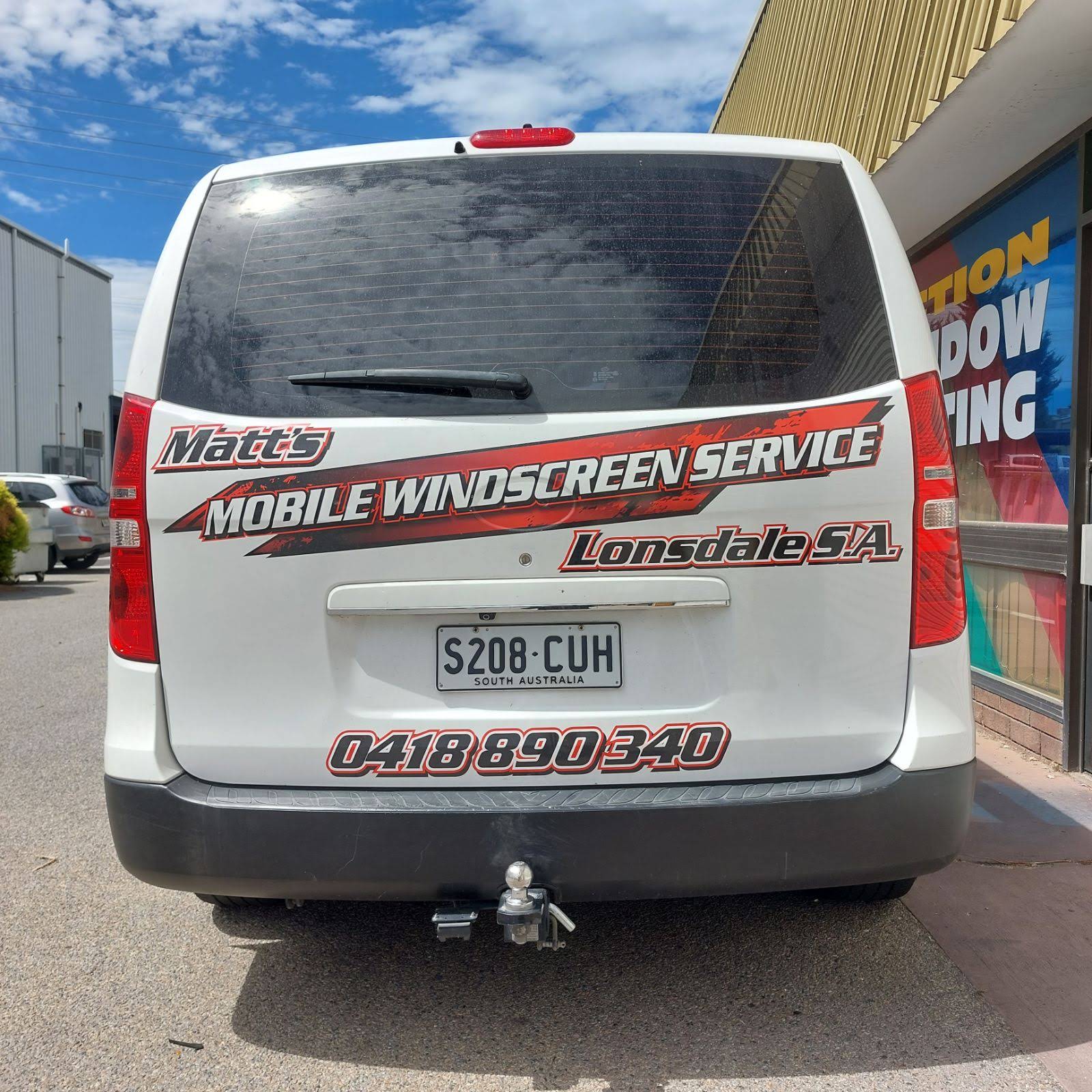 Matt's Mobile Windscreen Service - Van Back
